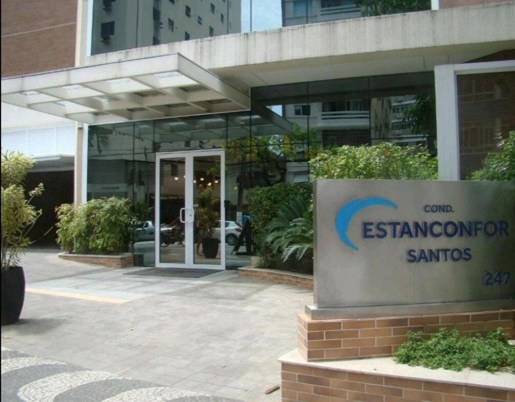 Estanconfor Praia Santos Ac Garagem Sacada Fechada Exterior photo